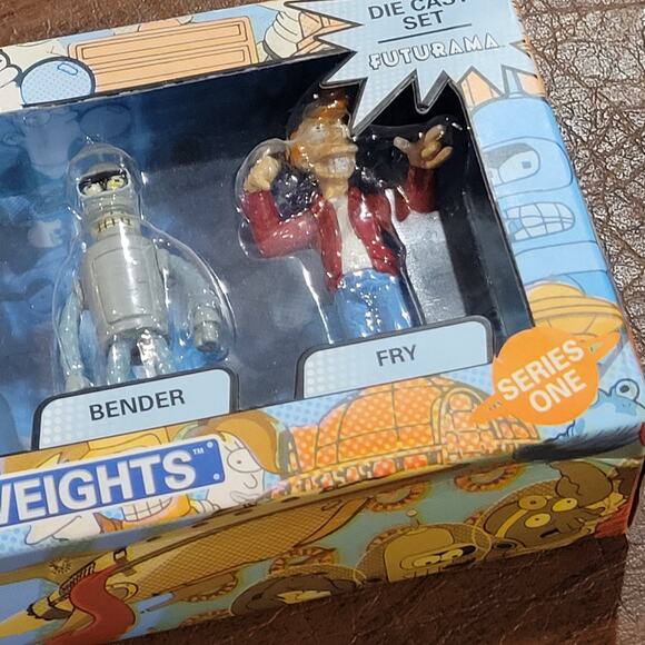 Futurama Series 1 Heavyweights Die Cast 4 x Figure Box Set, Leela Fry Bender New - Picture 7 of 11